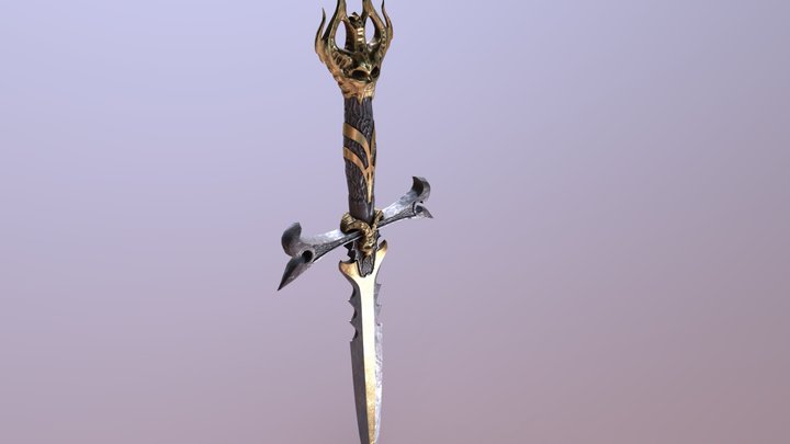 Unholy ritual sacrificial dagger 3D Model