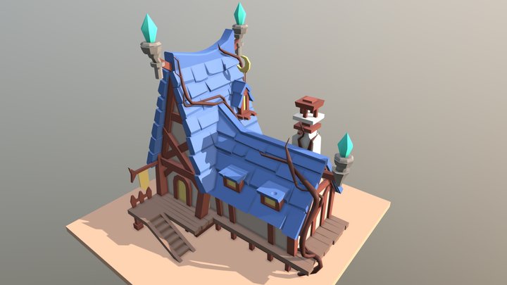 Warlock's Hut 3D Model