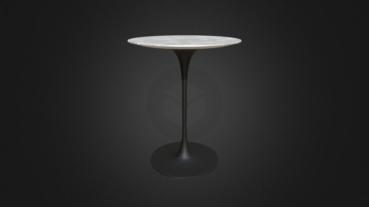 Saarinen Side Table Beyaz 3D Model