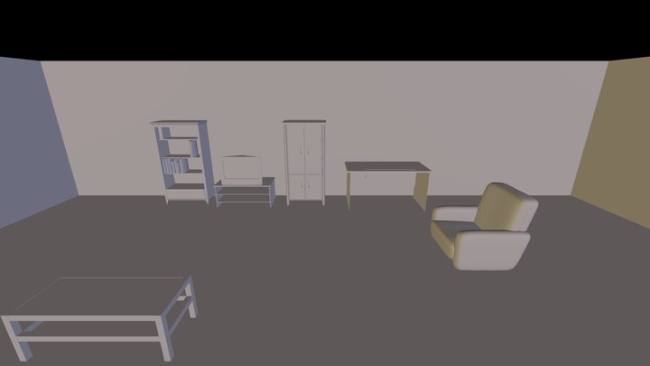 Living Room Obj 3D Model