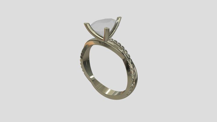 AHR031S goldring wedding engagement luxury – Free 3D Model STL