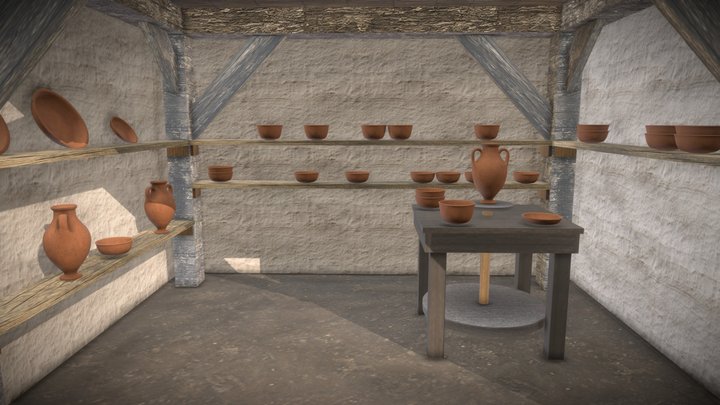 Ancient Pottery Workshop 3D Model