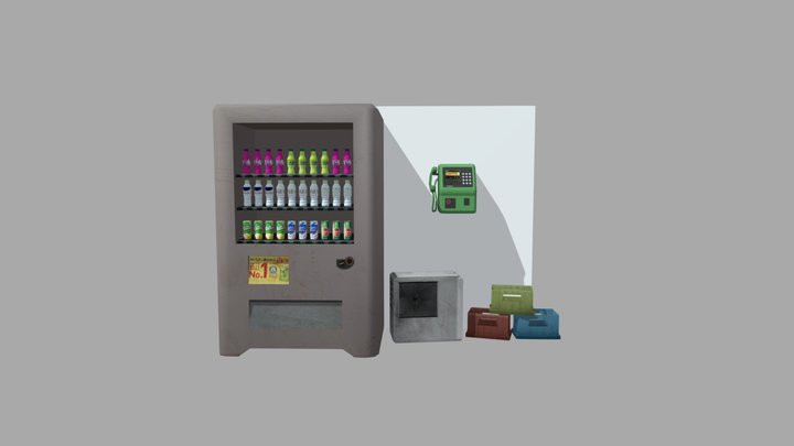 DAE 5 Finished props - Tokyo 3D Model