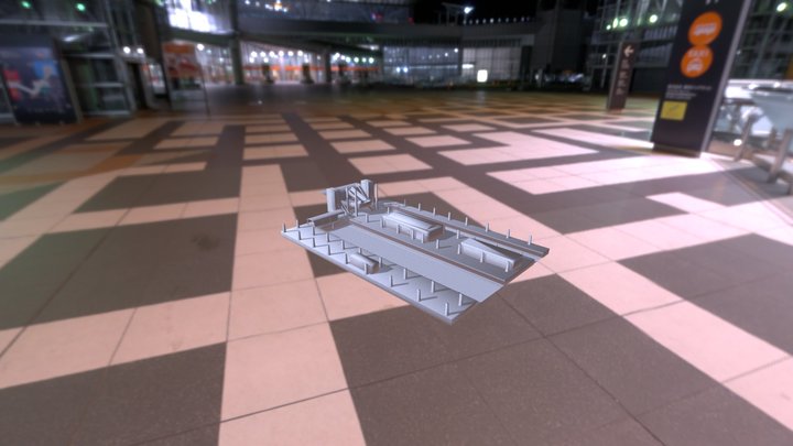 Manchester airport train station recreation 3D Model