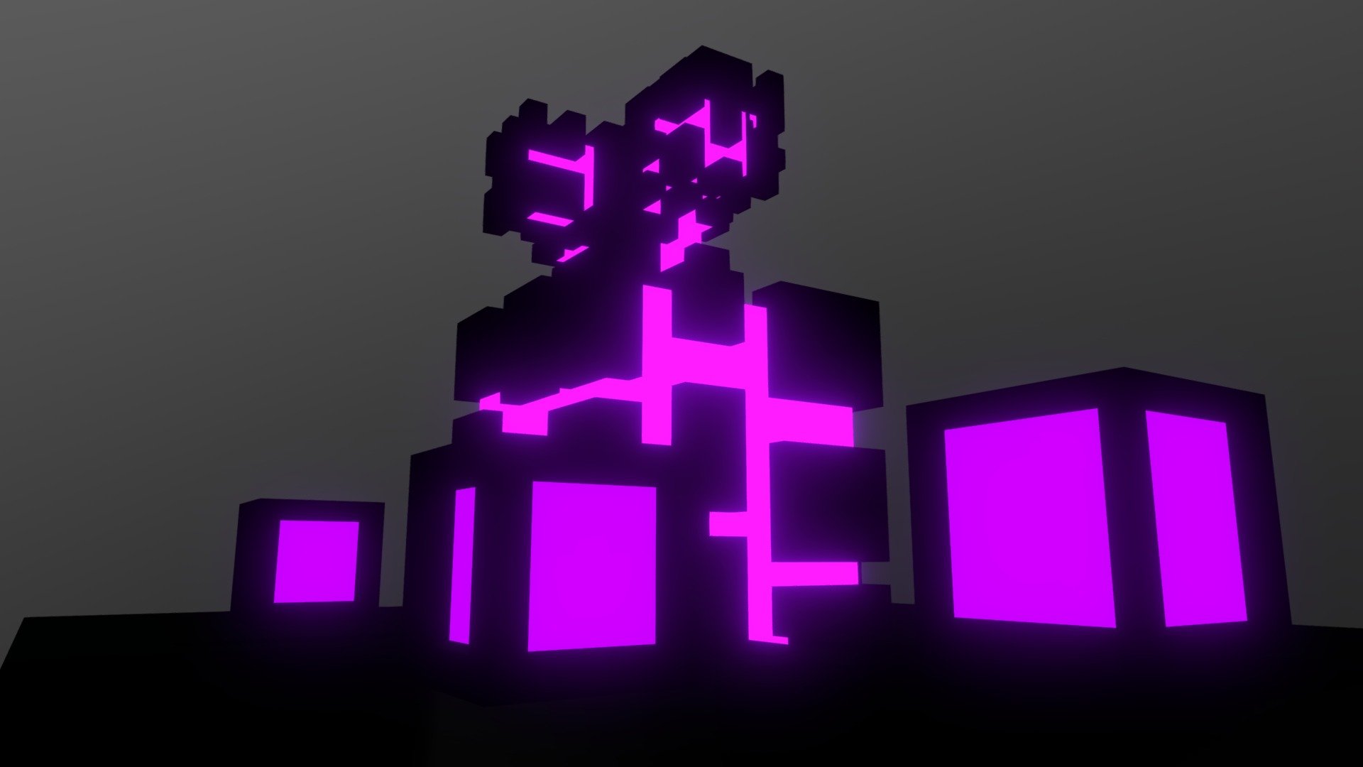 Glowing cubes