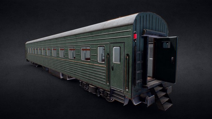 Platzkart \ couchette car \ плацкарт \ вагон 3D Model