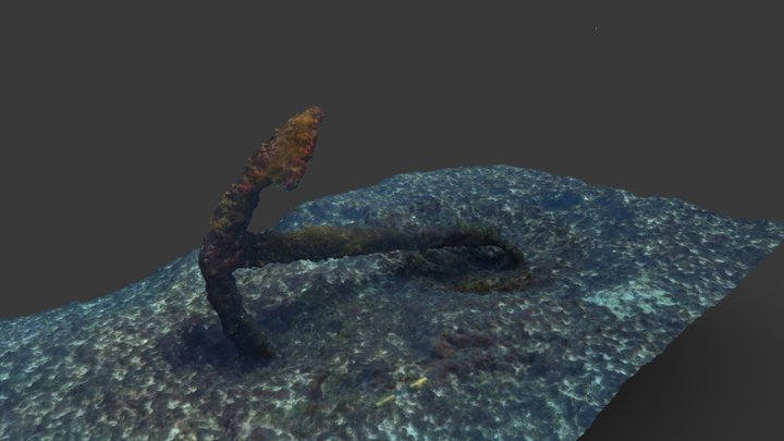 Zeewijk 1727 Shipwreck Anchor 3D Model