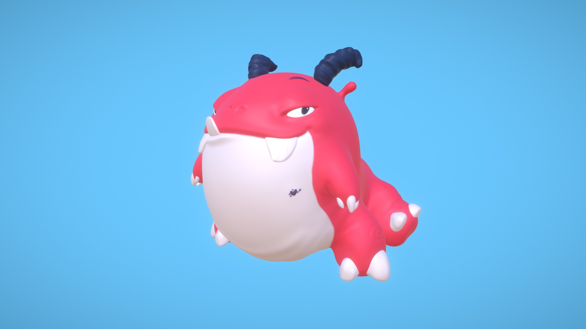 3D model Molakun - This is a 3D model of the Molakun. The 3D model is about a red and white toy.