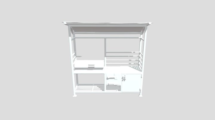 Мангал-барбекю "Лофт Ц7Т" с тумбой т.84957644402 3D Model