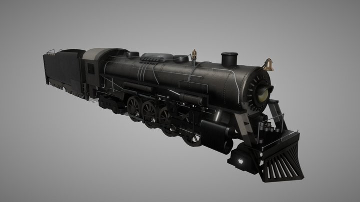 Steam Train 3D Model