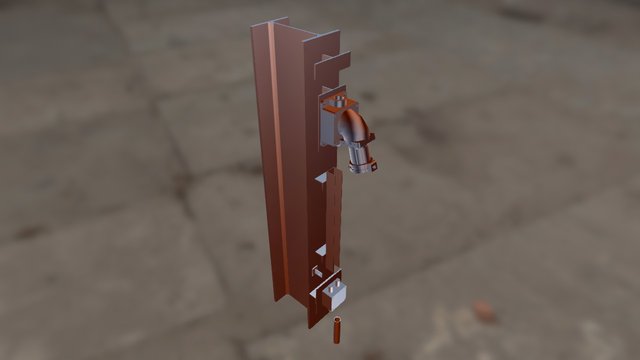 Receptacle on Vertical Beam 3D Model