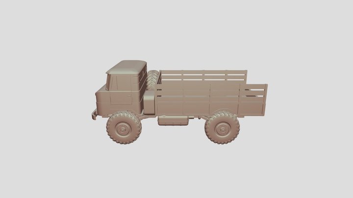 GAZ-66 ouvert - open 3D Model