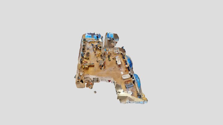 samlingsrum kök textilverkstad träverkstad 3D Model