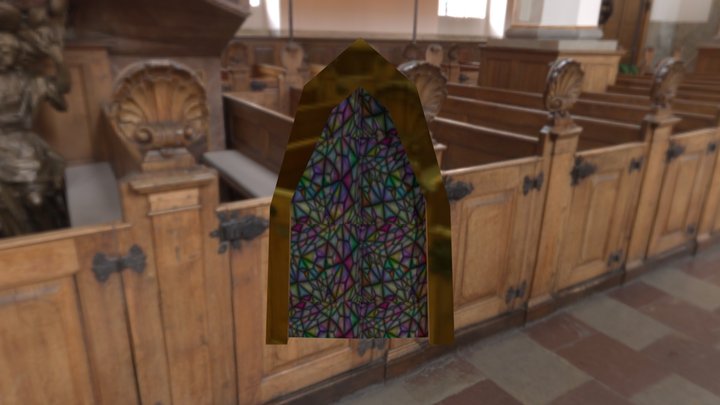 Stained Glass Window 3D Model