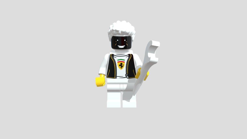 Lego Mini Figure 02 Ferrari Mechanic