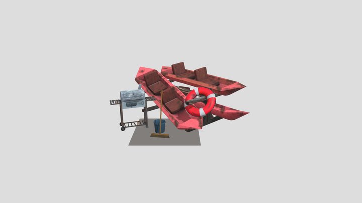 DAE 5 Finished Props - by the sea 3D Model