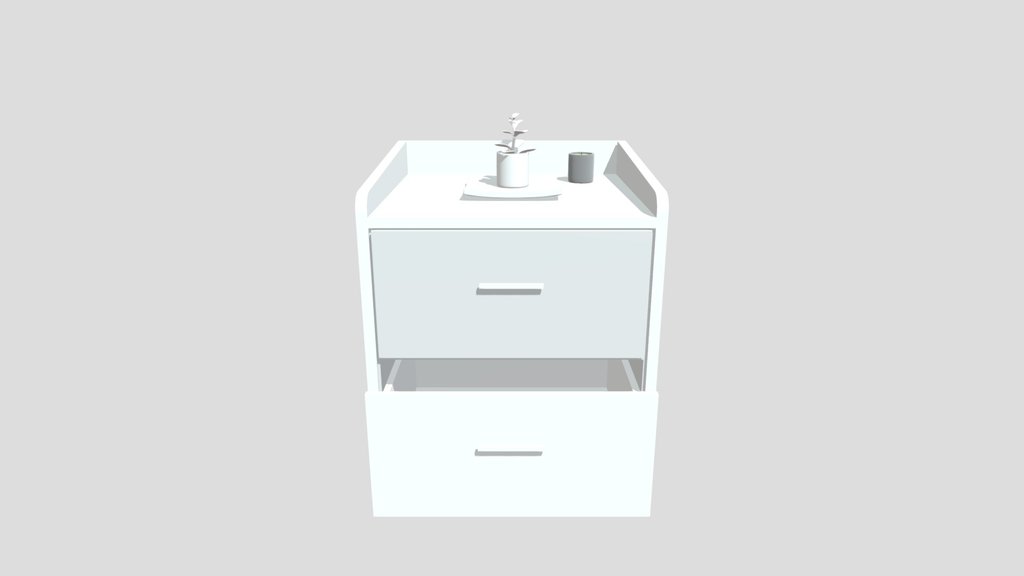 Bedside Drawer With Succulent