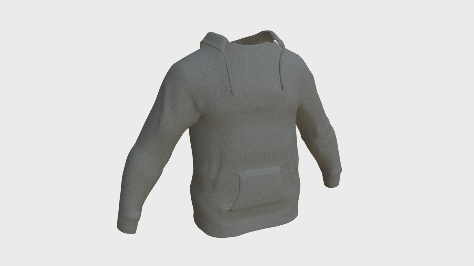 Hooded Sweater Sweatshirt - Buy Royalty Free 3D model by ...
