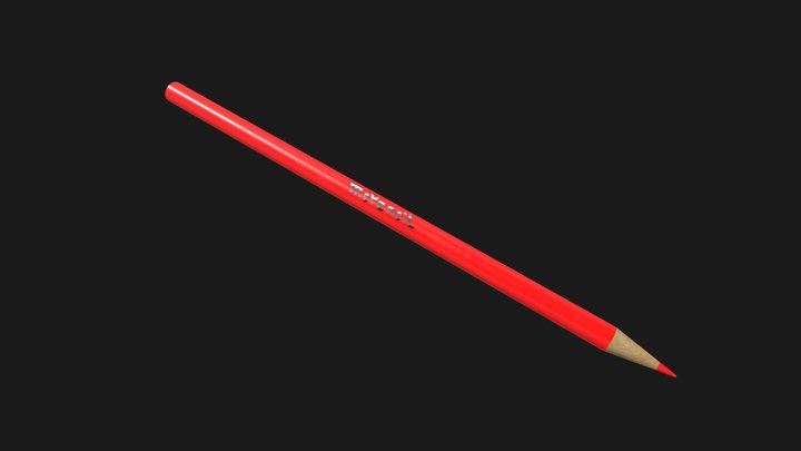 colored pencil Rig for maya 3D Model