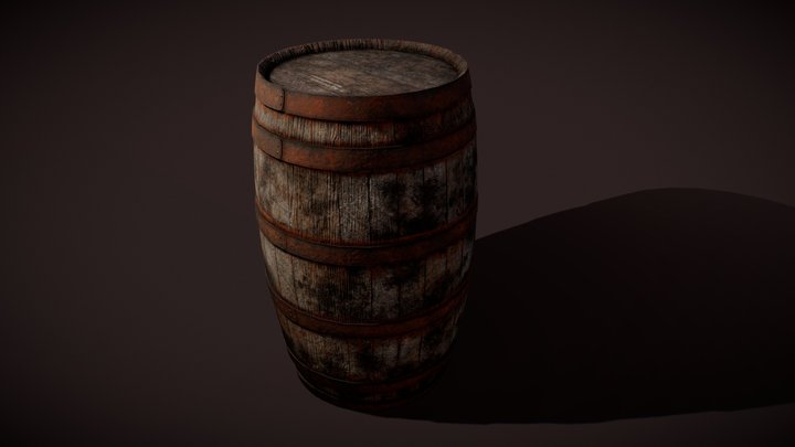 The barrel - high quality textures and details. 3D Model
