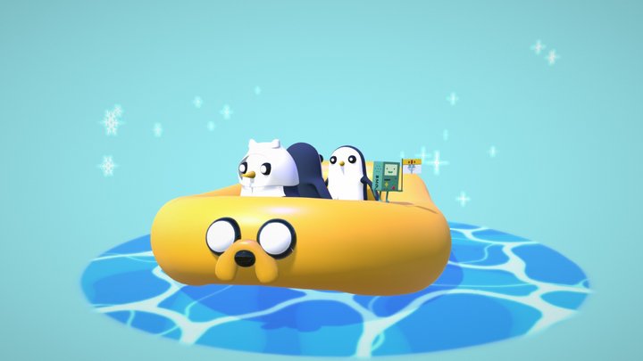 Adventure Time Penguins 3D Model