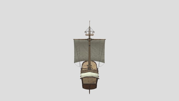Sea Of Thieves Sloop Textured 3D Model