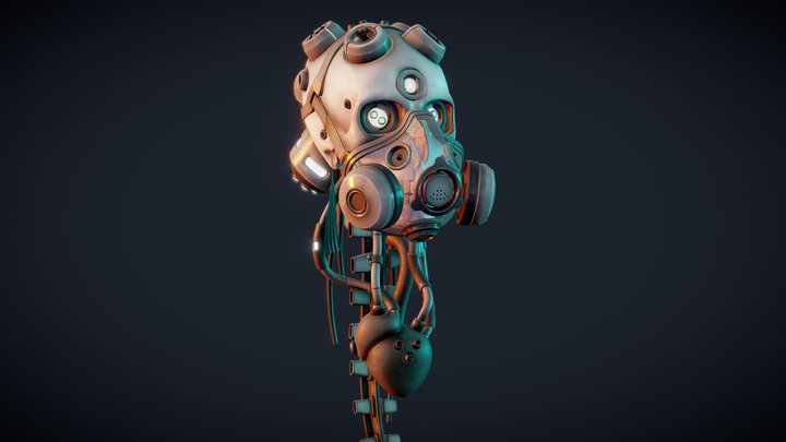 Cyber Skull 3D Model