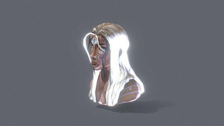 Fantasy Character Bust 3D Model