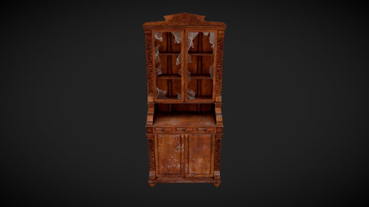 Broken Display Cabinet 3D Model