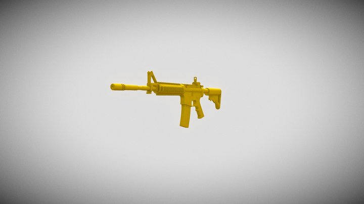 Low Poly M4A1 3D Model