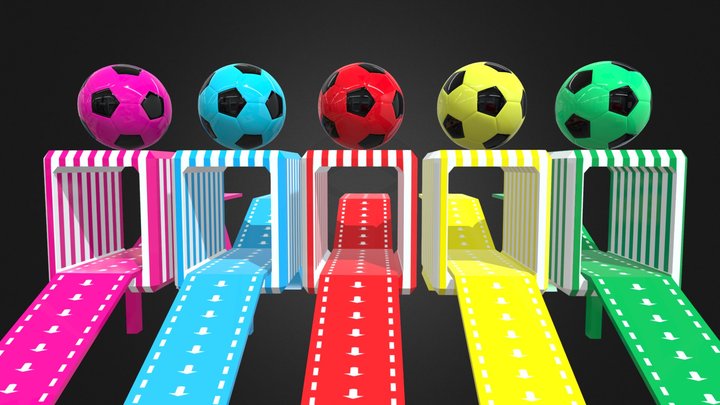 Cube Football Ramp Beamng FS22 Animation FBX 3D Model