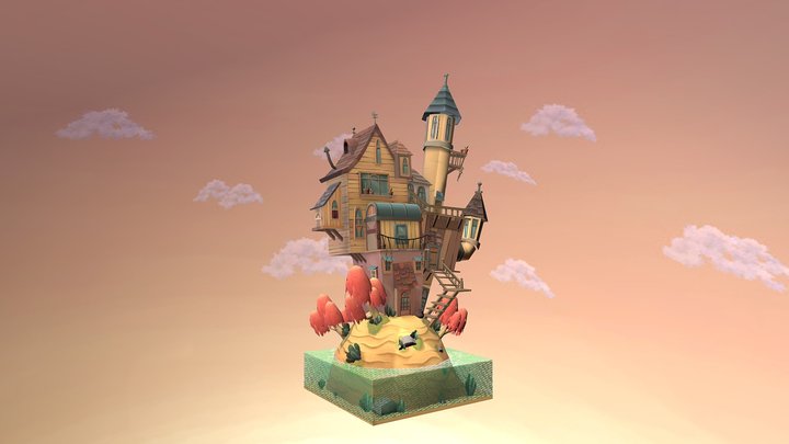 House on the sea 3D Model