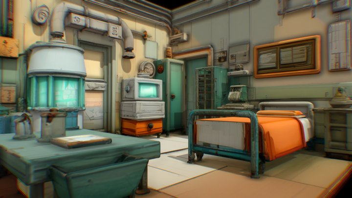 Spaceship Room I – Sci-Fi Interior 3D Model