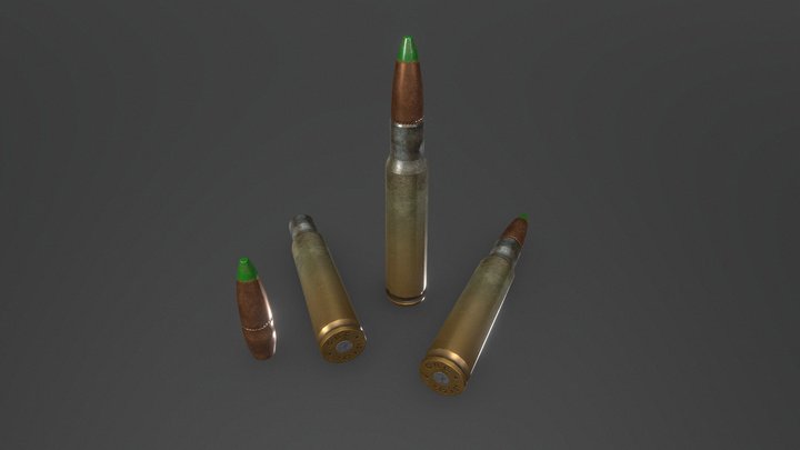 Ammo 7.62mm X 51mm NATO – Free 3D Model STL