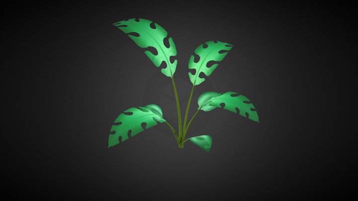 Stylized Fern Plant 3D Model