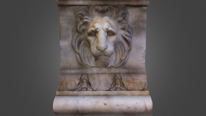 Fontaine Molière Lion 3D Model