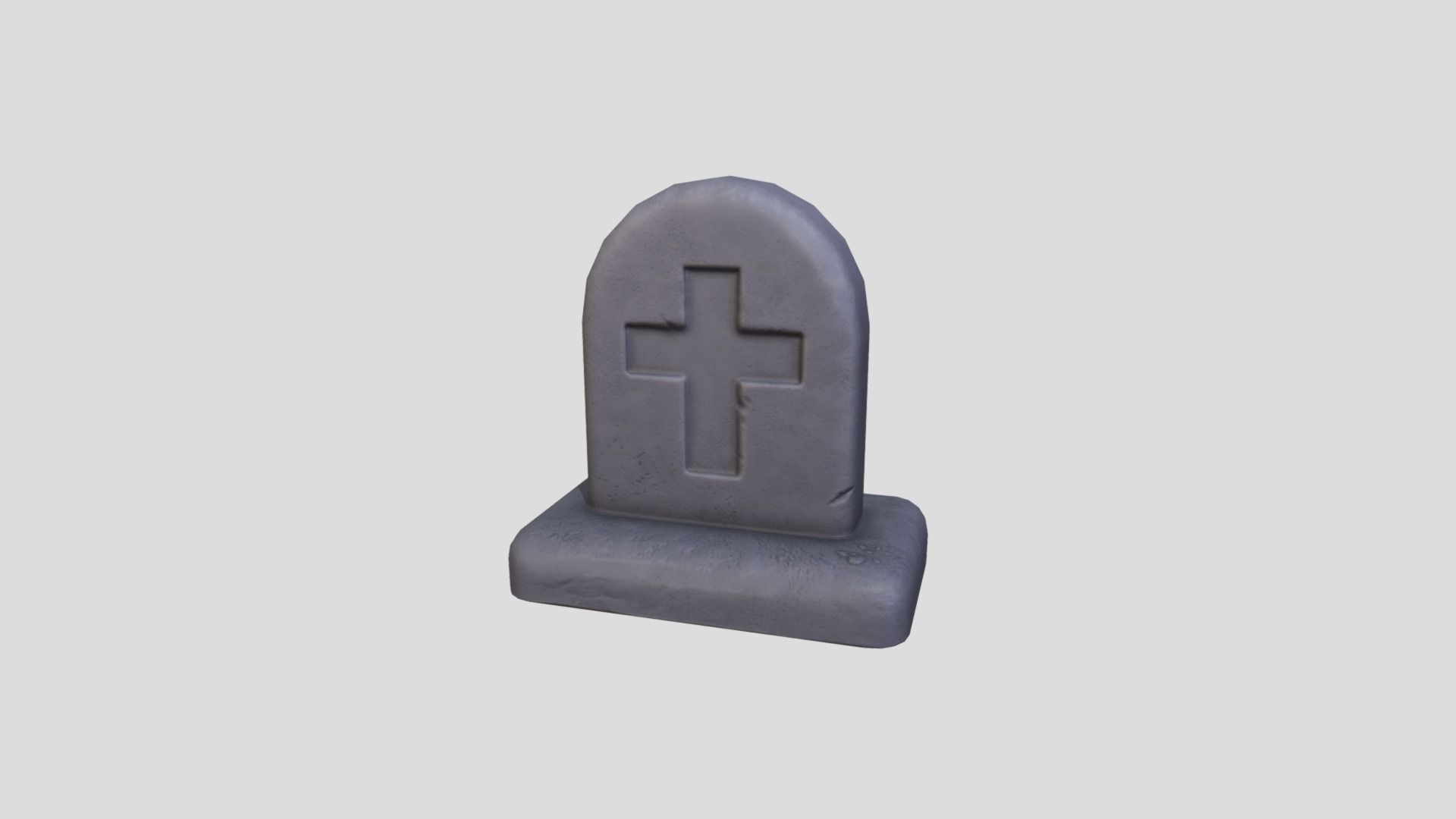 3D model Gravestone - This is a 3D model of the Gravestone. The 3D model is about a grey cylindrical object.