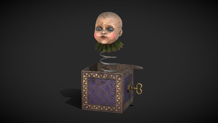 Creepy Baby Doll - low poly model 3D Model