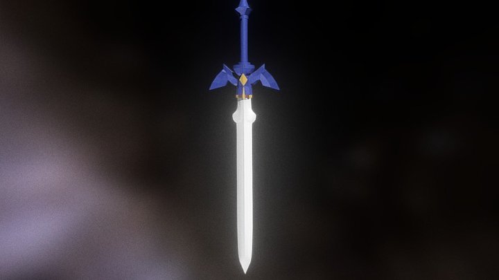 Low Poly Master Sword 3D Model