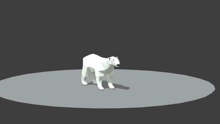 Low Poly - Polar Bear 3D Model