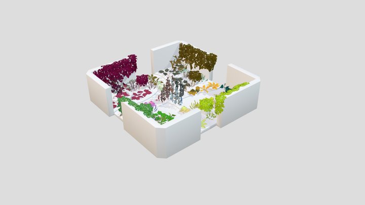 Splash of Color - Unique Photogrammetry Plants 1 3D Model