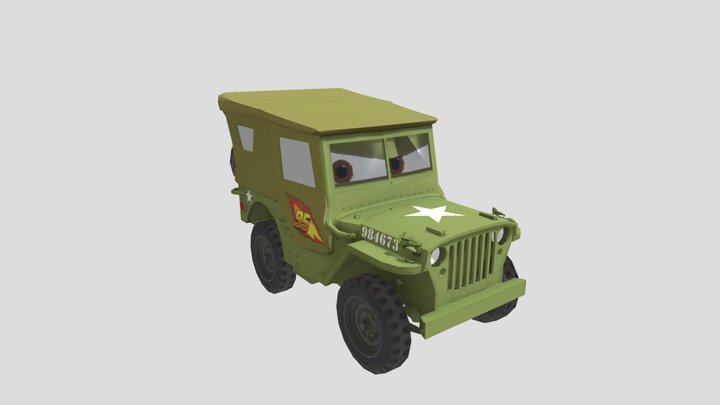 Cars 2 game wii Sarge 3D Model