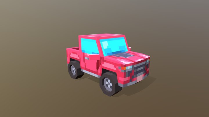 Low Poly Truck 3D Model