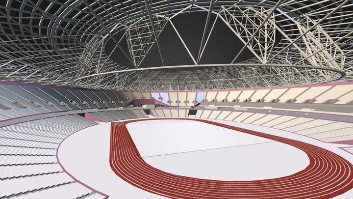 West Ham Olympic Stadium 3D Model
