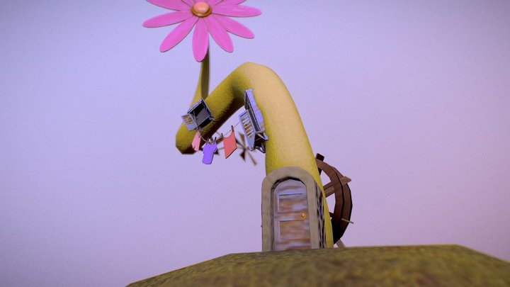 Flower windmill 3D Model