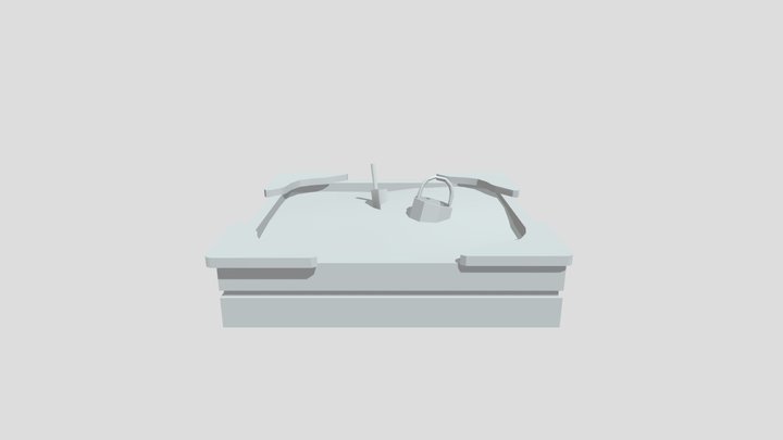 Low Poly Sand Box 3D Model