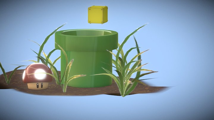 Mario Mushroom 3D Model