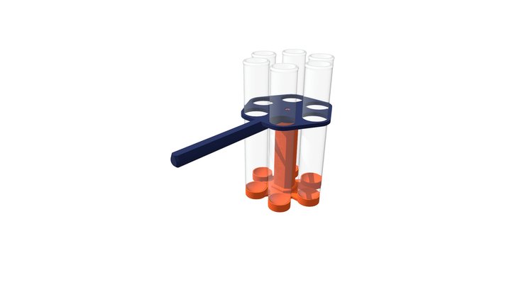 Test Tube Holder For Water Baths 3D Model