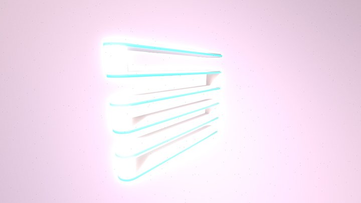 Futuristic Shelf 3D Model