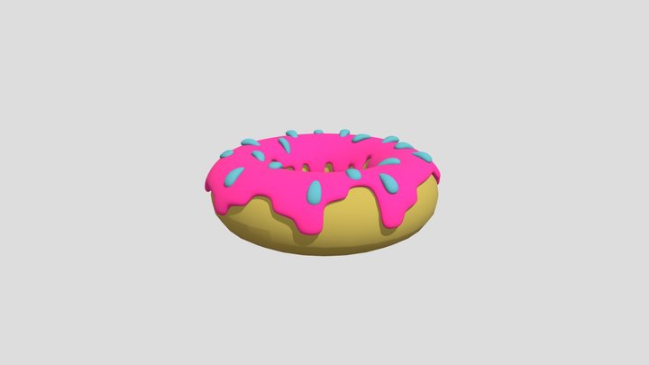 Rosca Chocolate com Morango 3D Model